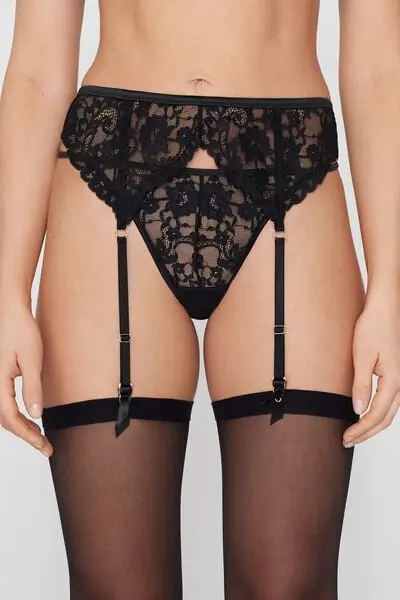 Reggicalze Sensual Desire Donna Nero