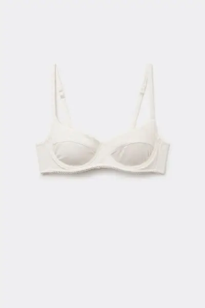 Reggiseno Balconcino Costine Paris Cotton Cutie Donna Bianco