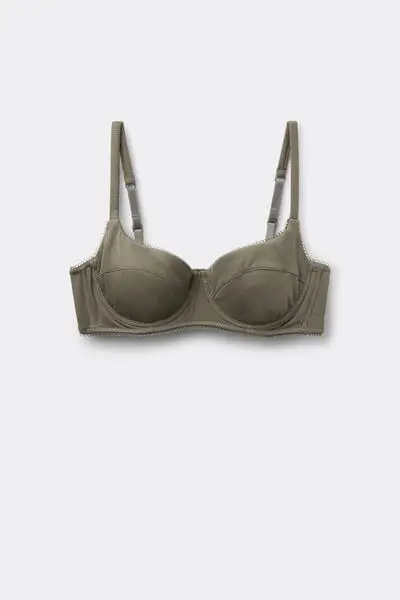 Reggiseno Balconcino Costine Paris Cotton Cutie Donna Verde