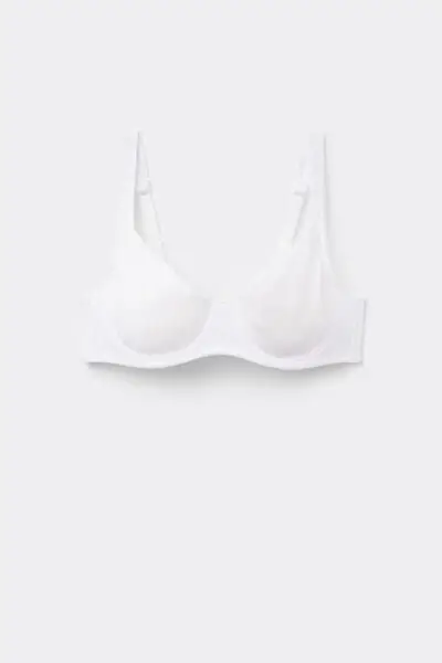 Reggiseno Balconcino in Cotone Organico Paris Donna Bianco