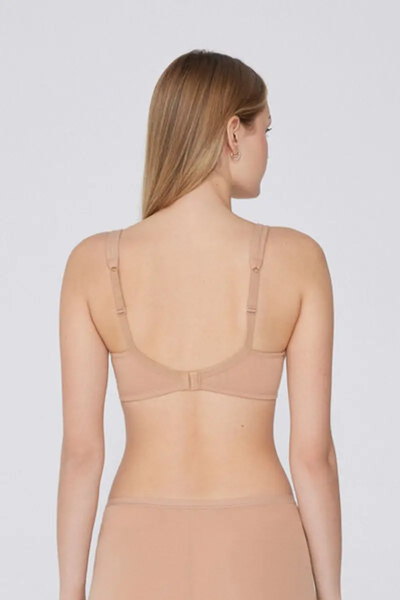 Tezenis Reggiseno Balconcino in Cotone Organico Paris Donna Naturale Taglia 2B miniatura 2