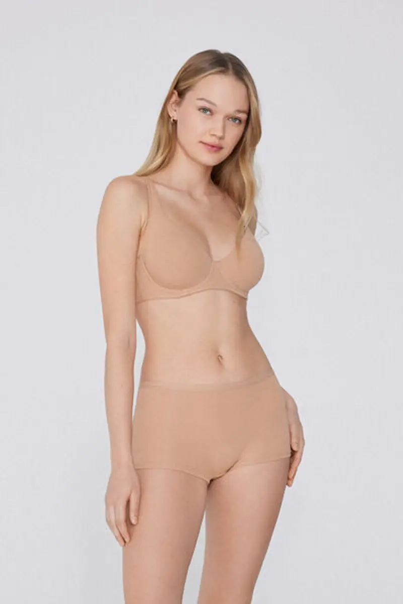 Tezenis Reggiseno Balconcino in Cotone Organico Paris Donna Naturale Taglia 2B miniatura 3