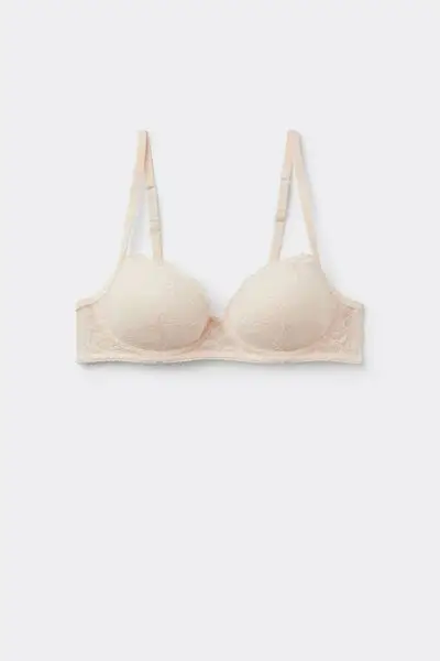 Reggiseno Balconcino Leggermente Imbottito Pizzo Riciclato Wien Donna Avorio