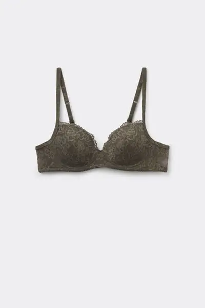 Reggiseno Balconcino Leggermente Imbottito Pizzo Riciclato Wien Donna Verde