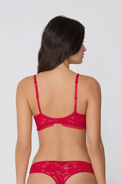 Reggiseno Balconcino Leggermente Imbottito Wien Romantic Fantasy Donna Rosso miniatura 3