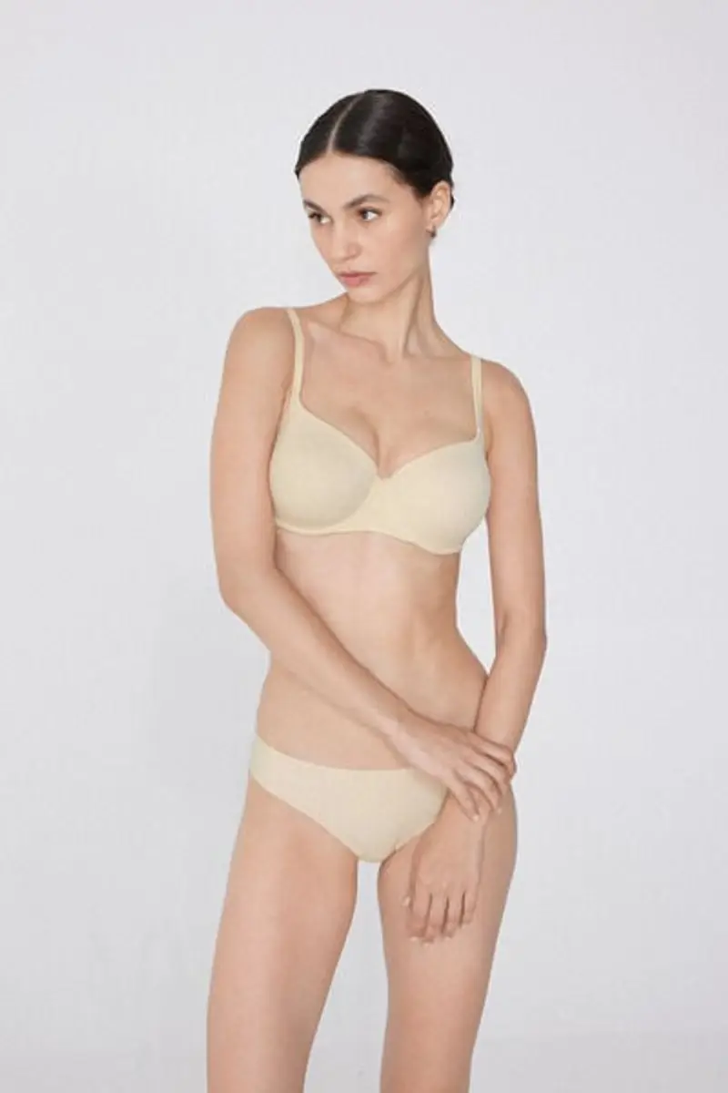 Tezenis Reggiseno Balconcino Microfibra Riciclata Full Coverage Prague Donna Avorio Taglia 3C miniatura 3