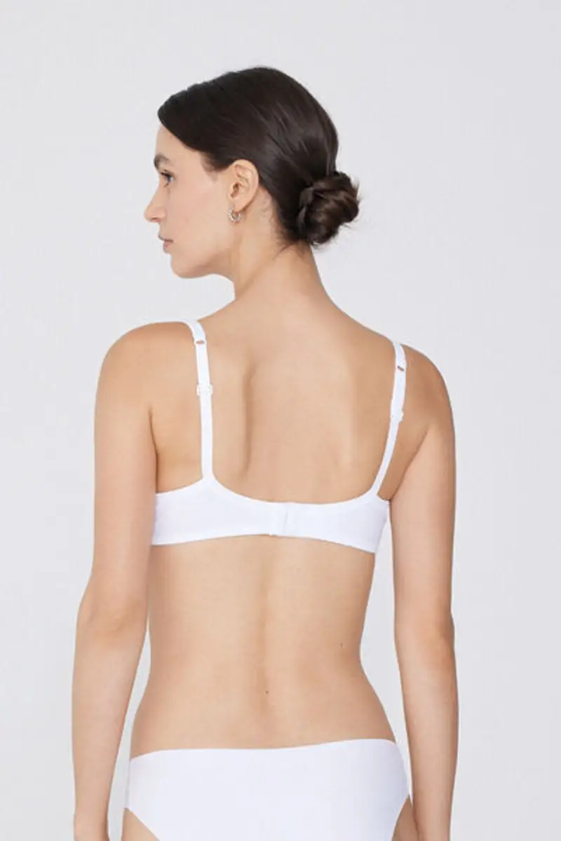 Tezenis Reggiseno Balconcino Microfibra Riciclata Full Coverage Prague Donna Bianco Taglia 4C miniatura 2