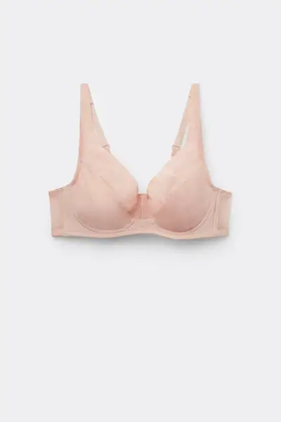 Reggiseno Balconcino Paris Essential Tulle Donna Rosa
