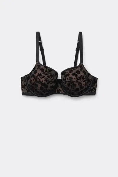 Reggiseno Balconcino Prague Full Coverage Velvet Noir Donna Nero