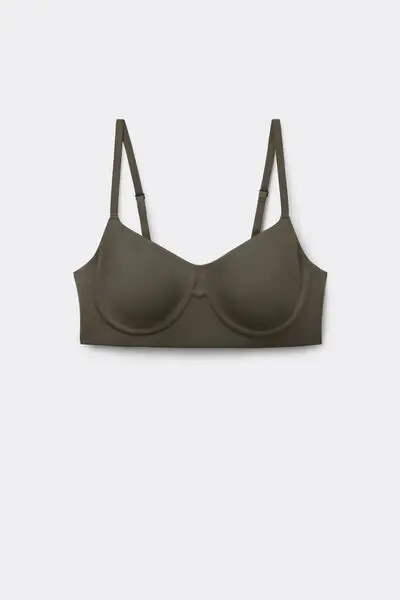Reggiseno Balconcino Taglio Vivo Natural Lifting Donna Verde