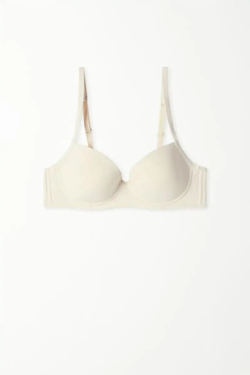 Tezenis Reggiseno Balconette in Microfibra Riciclata Wien Donna Avorio Taglia 4B