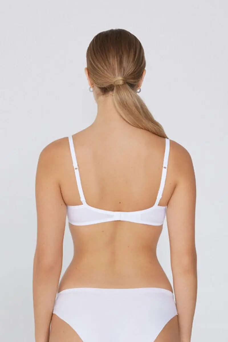 Tezenis Reggiseno Balconette in Microfibra Riciclata Wien Donna Bianco Taglia 3E miniatura 2