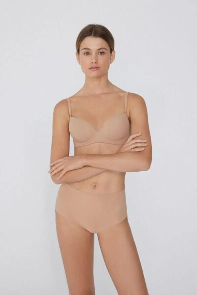 Tezenis Reggiseno Balconette in Microfibra Riciclata Wien Donna Naturale Taglia 3D miniatura 3