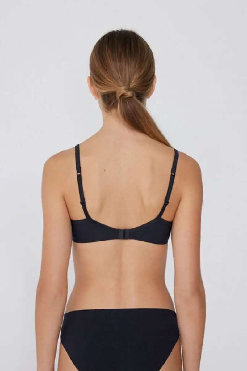 Tezenis Reggiseno Balconette in Microfibra Riciclata Wien Donna Nero Taglia 2B miniatura 2