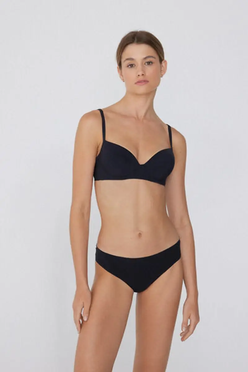 Tezenis Reggiseno Balconette in Microfibra Riciclata Wien Donna Nero Taglia 2B miniatura 3