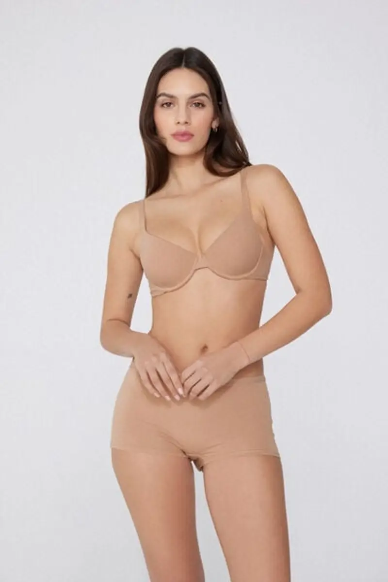 Tezenis Reggiseno Cotone Organico Push-up Athens Donna Naturale Taglia 1B miniatura 3