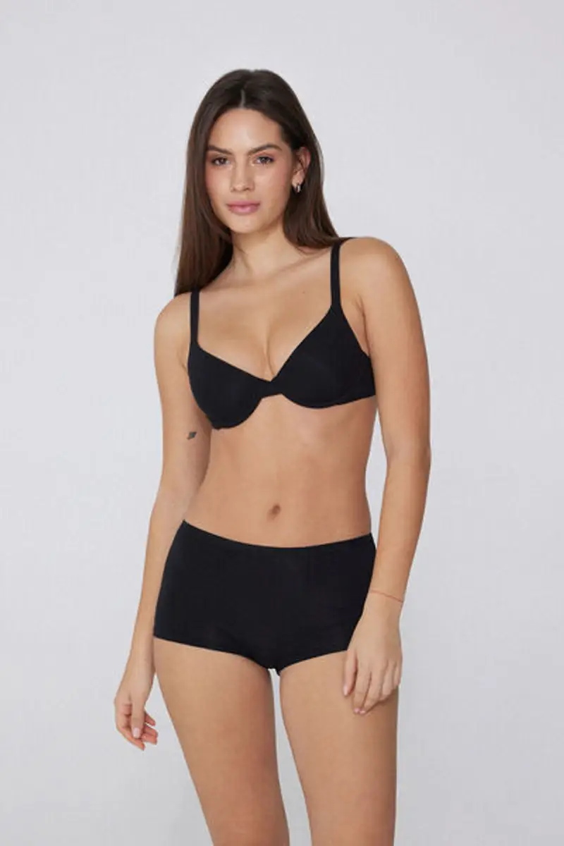 Tezenis Reggiseno Cotone Organico Push-up Athens Donna Nero Taglia 4C miniatura 3