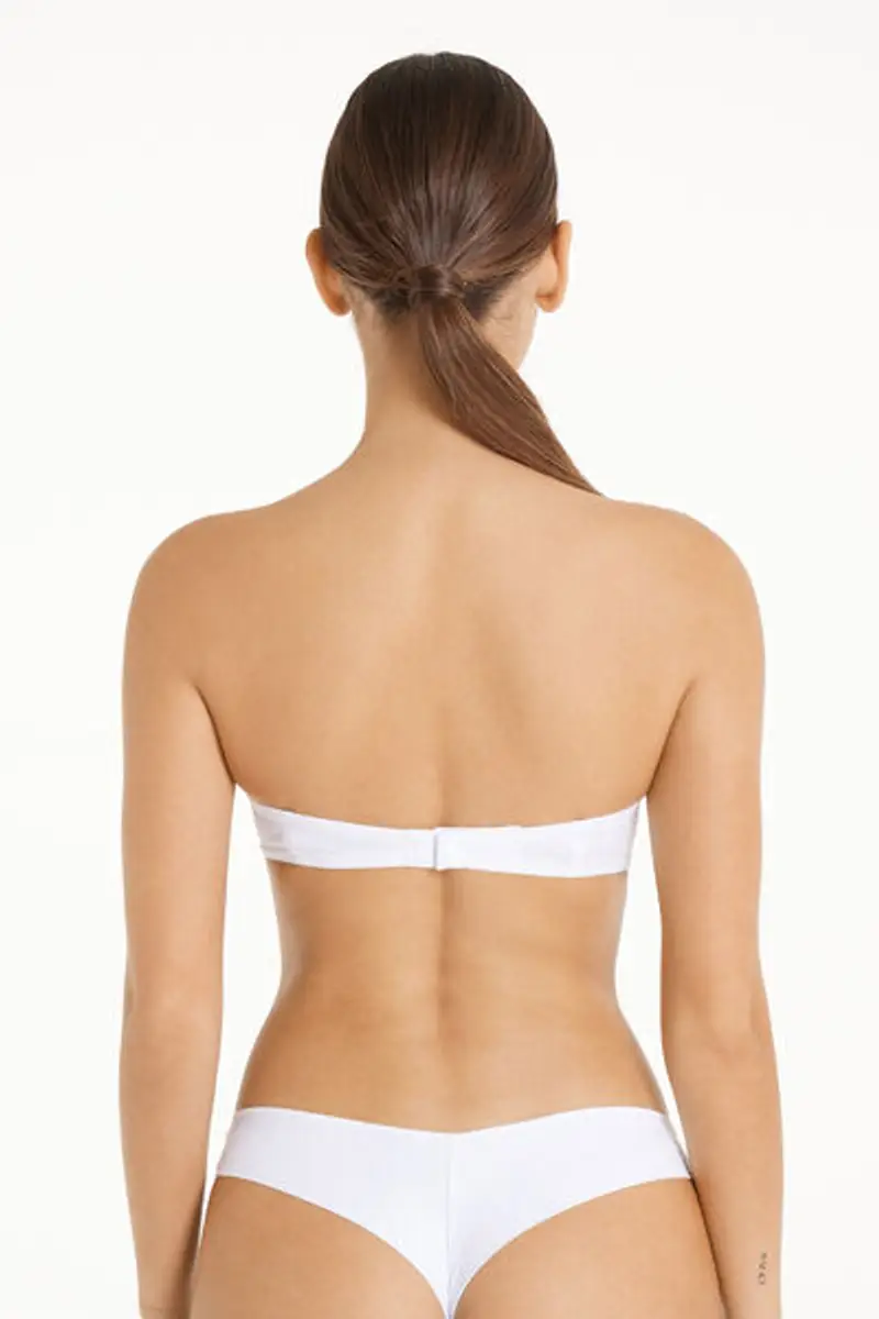 Tezenis Reggiseno Fascia Imbottita in Microfibra Riciclata New York Donna Bianco Taglia 5B miniatura 2