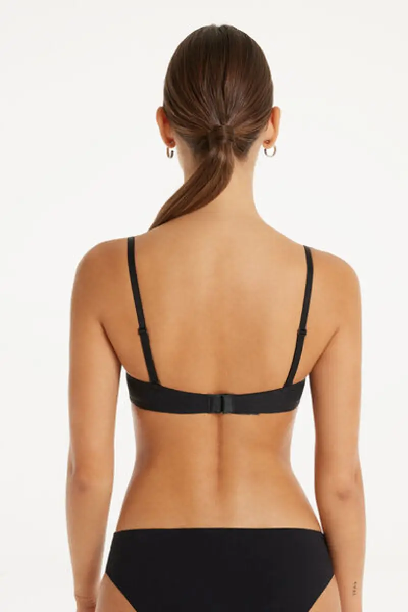 Tezenis Reggiseno Fascia Imbottita in Microfibra Riciclata New York Donna Nero Taglia 1B miniatura 2