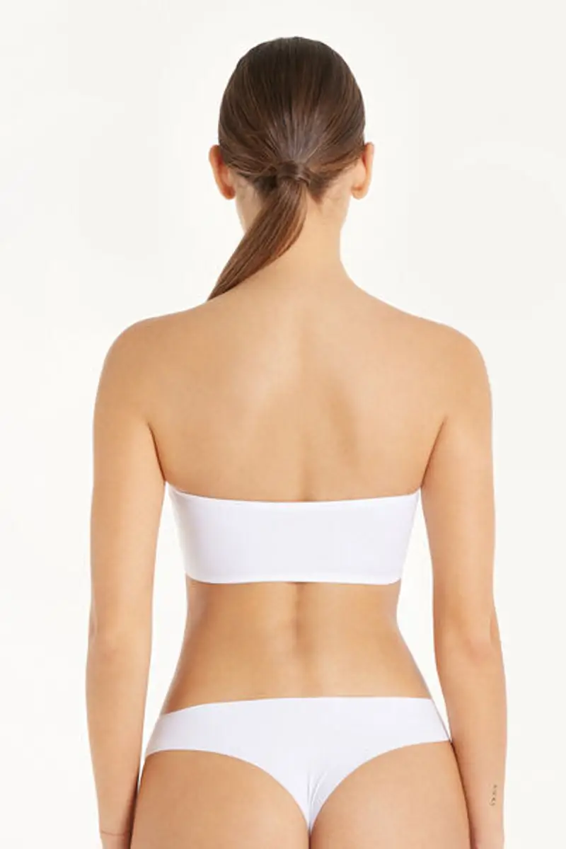 Tezenis Reggiseno Fascia Sidney Microfibra Riciclata Donna Bianco Taglia M/L miniatura 2