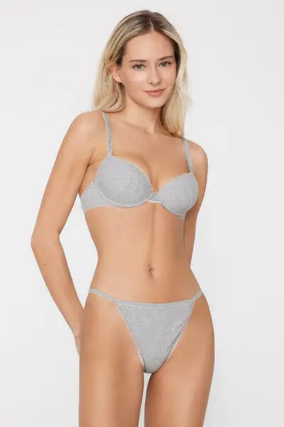 Reggiseno Push-Up Athens Cotton Cutie Donna Grigio miniatura 2