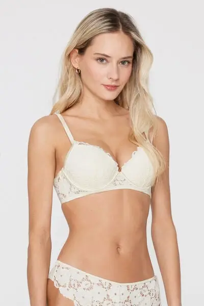 Reggiseno Push-Up Imbottito Berlin Ivory Bloom Donna Bianco miniatura 2
