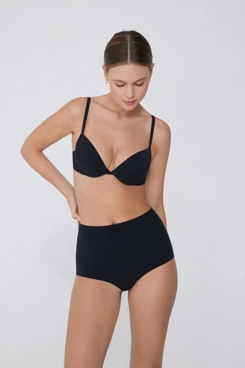 Tezenis Reggiseno Push-up Imbottito in Microfibra Riciclata Venice Donna Nero Taglia 1B miniatura 3