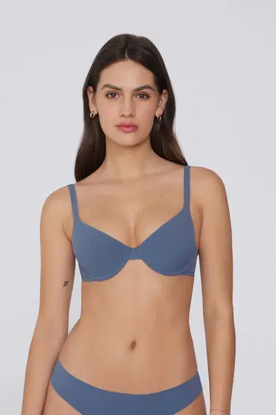 Reggiseno Push-up Microfibra Riciclata Athens Donna Blu miniatura 2