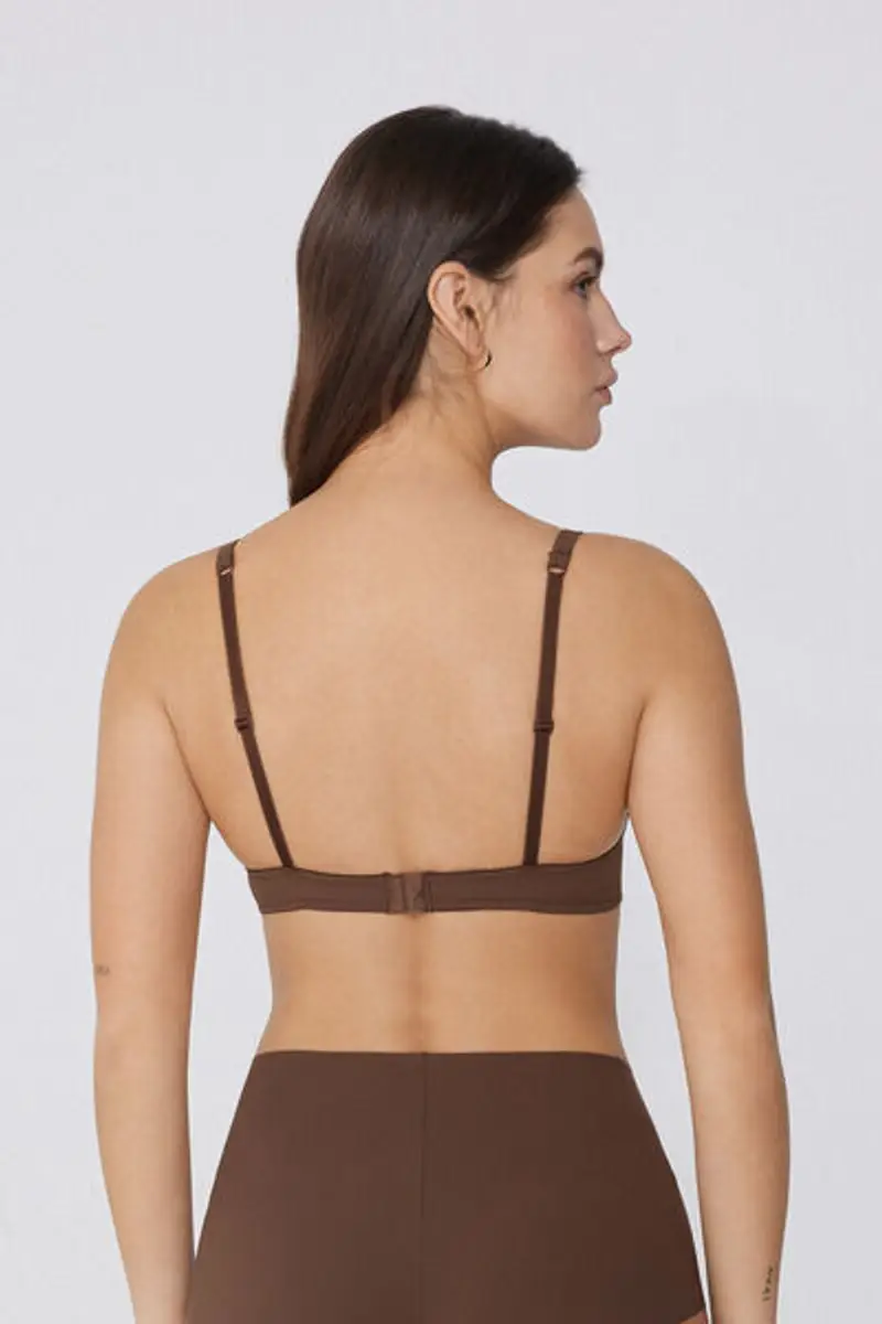 Tezenis Reggiseno Push-up Microfibra Riciclata Athens Donna Marrone Taglia 1B miniatura 2