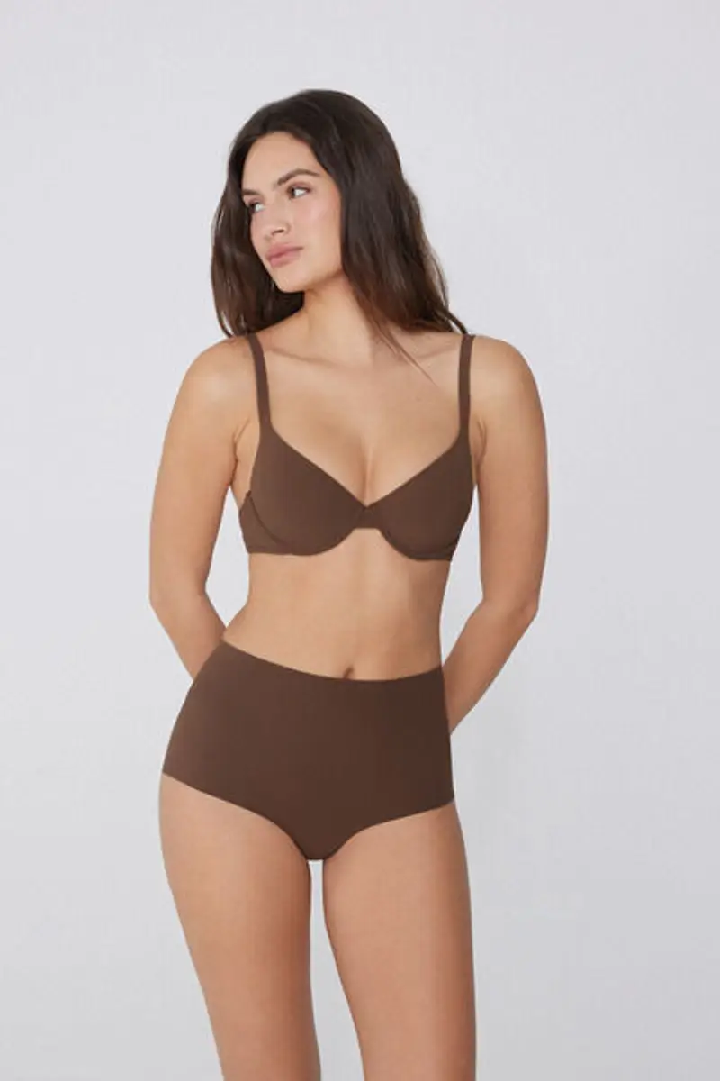 Tezenis Reggiseno Push-up Microfibra Riciclata Athens Donna Marrone Taglia 1B miniatura 3