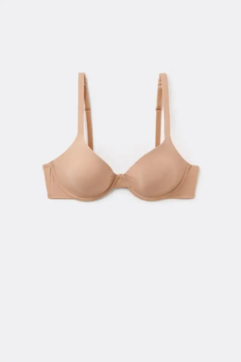 Tezenis Reggiseno Push-up Microfibra Riciclata Athens Donna Naturale Taglia 1B