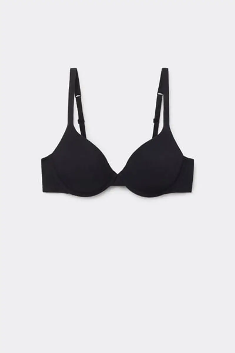 Tezenis Reggiseno Push-up Microfibra Riciclata Athens Donna Nero Taglia 1B