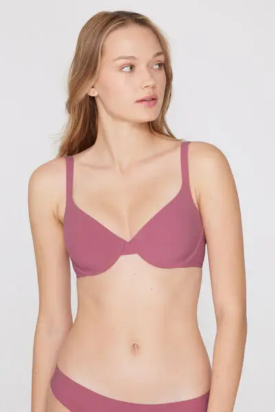 Reggiseno Push-up Microfibra Riciclata Athens Donna Rosa miniatura 2