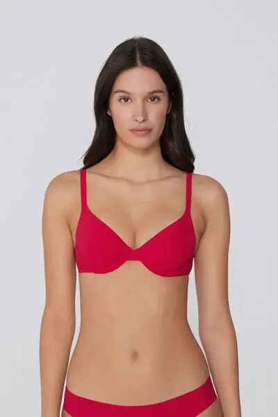 Reggiseno Push-up Microfibra Riciclata Athens Donna Rosso miniatura 2