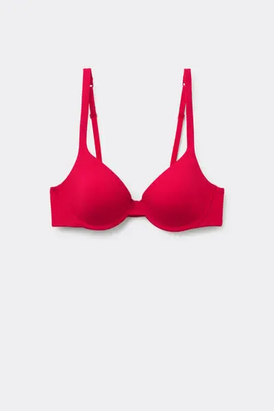 Reggiseno Push-up Microfibra Riciclata Athens Donna Rosso