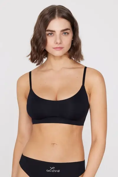 Reggiseno Push-Up Taglio Vivo Natural Lifting Plus Donna Nero miniatura 2