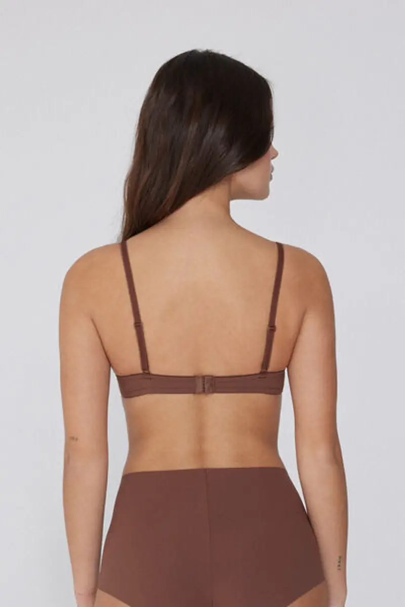 Tezenis Reggiseno super push-up in microfibra Riciclata Los Angeles Donna Marrone Taglia 2B miniatura 2