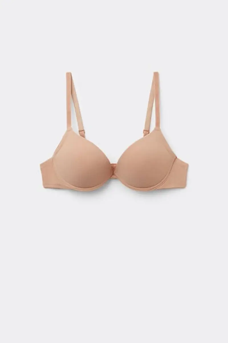 Tezenis Reggiseno super push-up in microfibra Riciclata Los Angeles Donna Naturale Taglia 2C