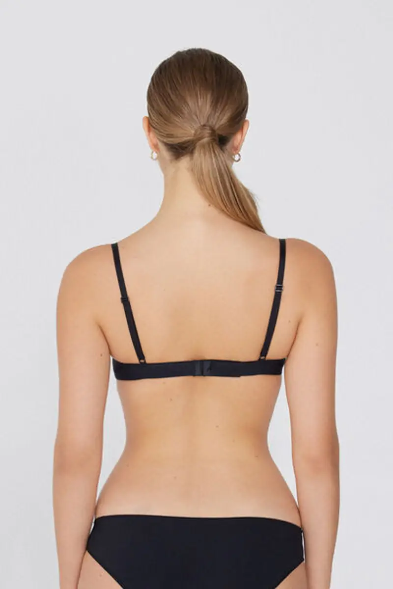 Tezenis Reggiseno super push-up in microfibra Riciclata Los Angeles Donna Nero Taglia 1B miniatura 2