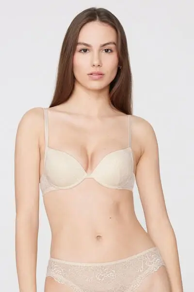 Reggiseno Super Push-up in Pizzo Riciclato Los Angeles Donna Avorio miniatura 2