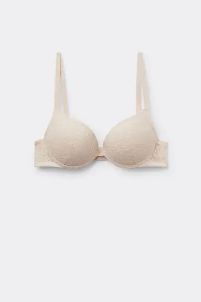 Reggiseno Super Push-up in Pizzo Riciclato Los Angeles Donna Avorio