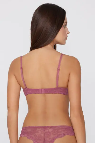 Tezenis Reggiseno Super Push-up in Pizzo Riciclato Rosa Donna miniatura 3