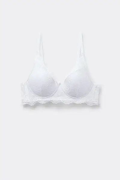 Reggiseno Super Push-up in Pizzo Riciclato Malibù Donna Bianco