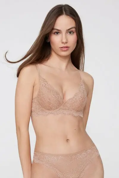Reggiseno Super Push-up in Pizzo Riciclato Malibù Donna Naturale miniatura 2