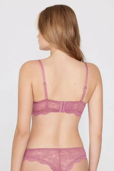 Tezenis Reggiseno Super Push-up in Pizzo Riciclato Rosa Donna miniatura 3