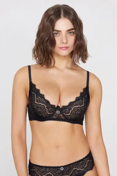 Reggiseno Super Push-up Malibù Dark Romance Donna Nero miniatura 2