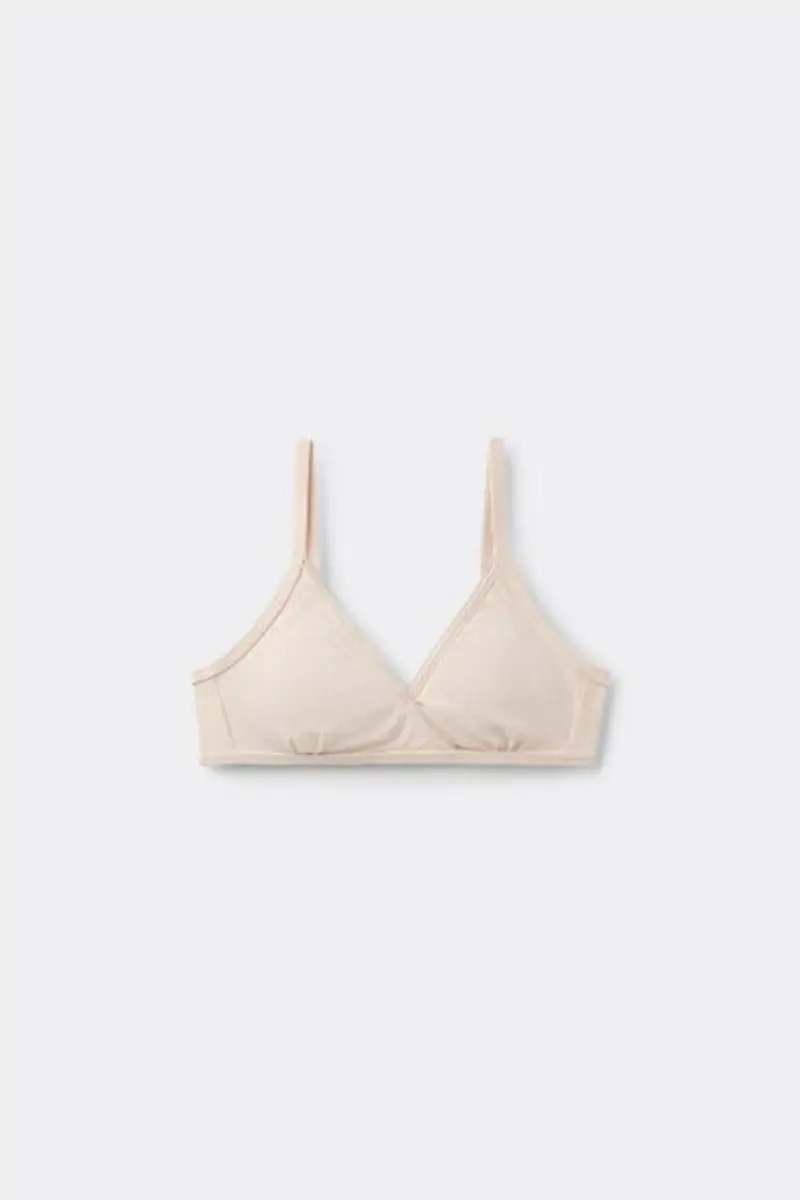 Tezenis Reggiseno Triangolo Bimba Imbottitura Estraibile Bambina Avorio Taglia L