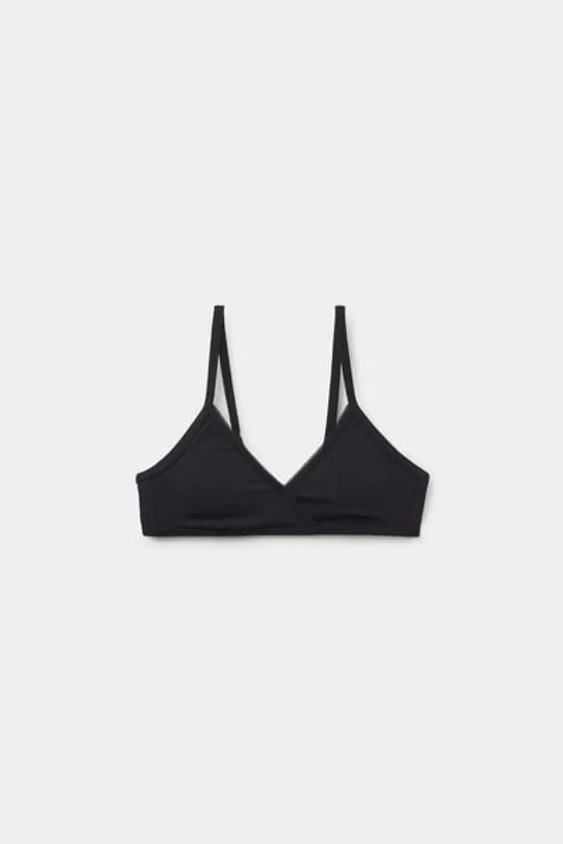 Tezenis Reggiseno Triangolo Bimba Imbottitura Estraibile Bambina Nero Taglia L