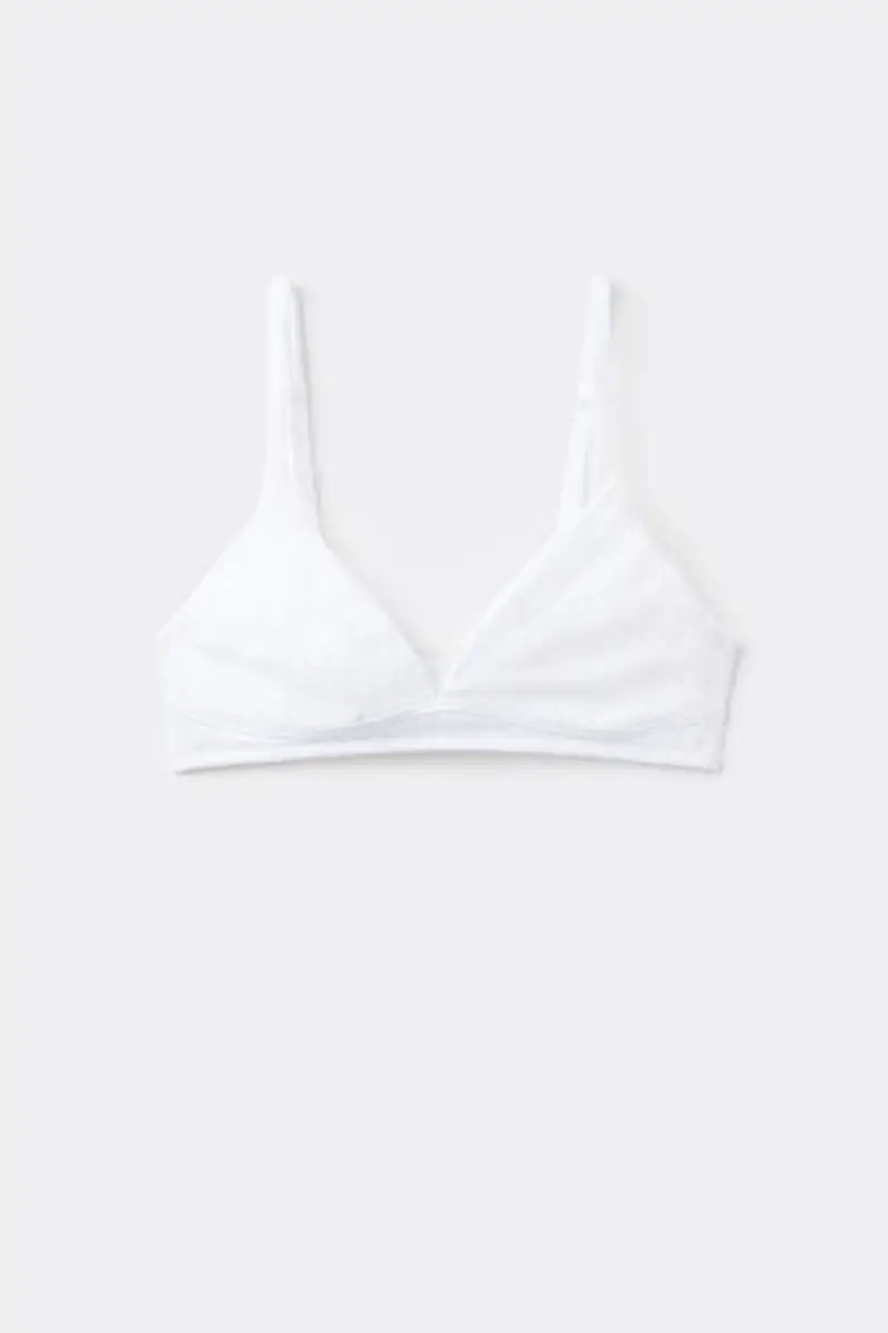 Tezenis Reggiseno Triangolo Cotone Organico Lisbon Donna Bianco Taglia 1B