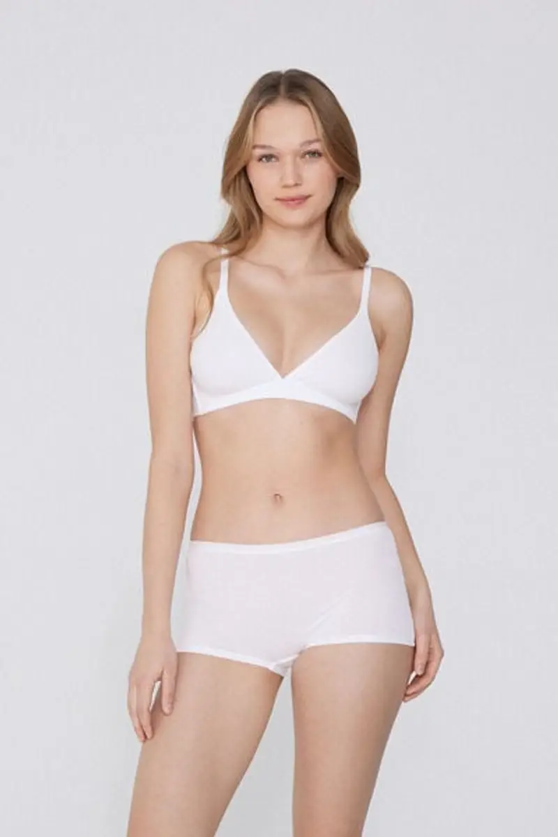 Tezenis Reggiseno Triangolo Cotone Organico Lisbon Donna Bianco Taglia 1B miniatura 3